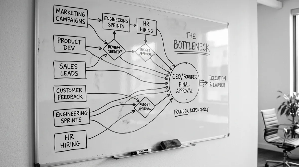 Founder dependency and organizational scale — Abstract Creative