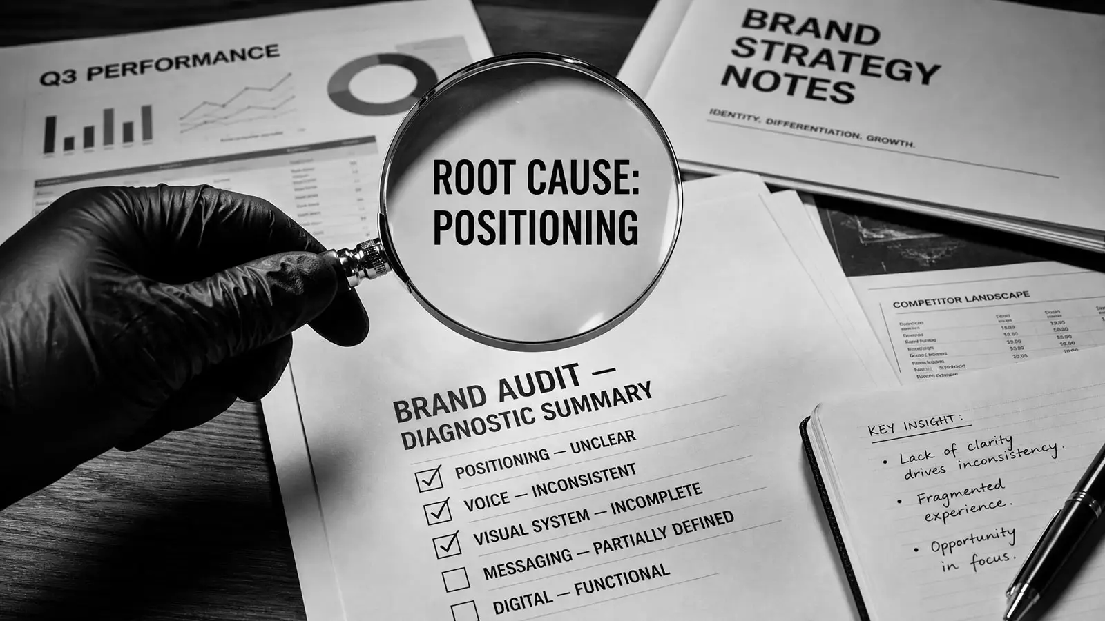 Brand touchpoint analysis and consistency review for growing professional services firms
