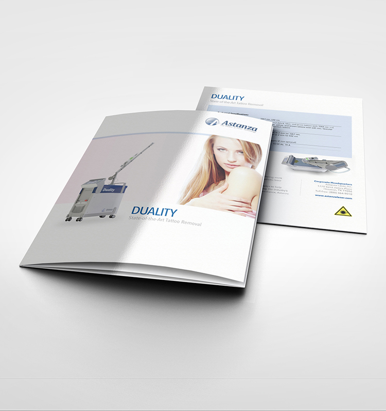 Astanza Lasers marketing collateral