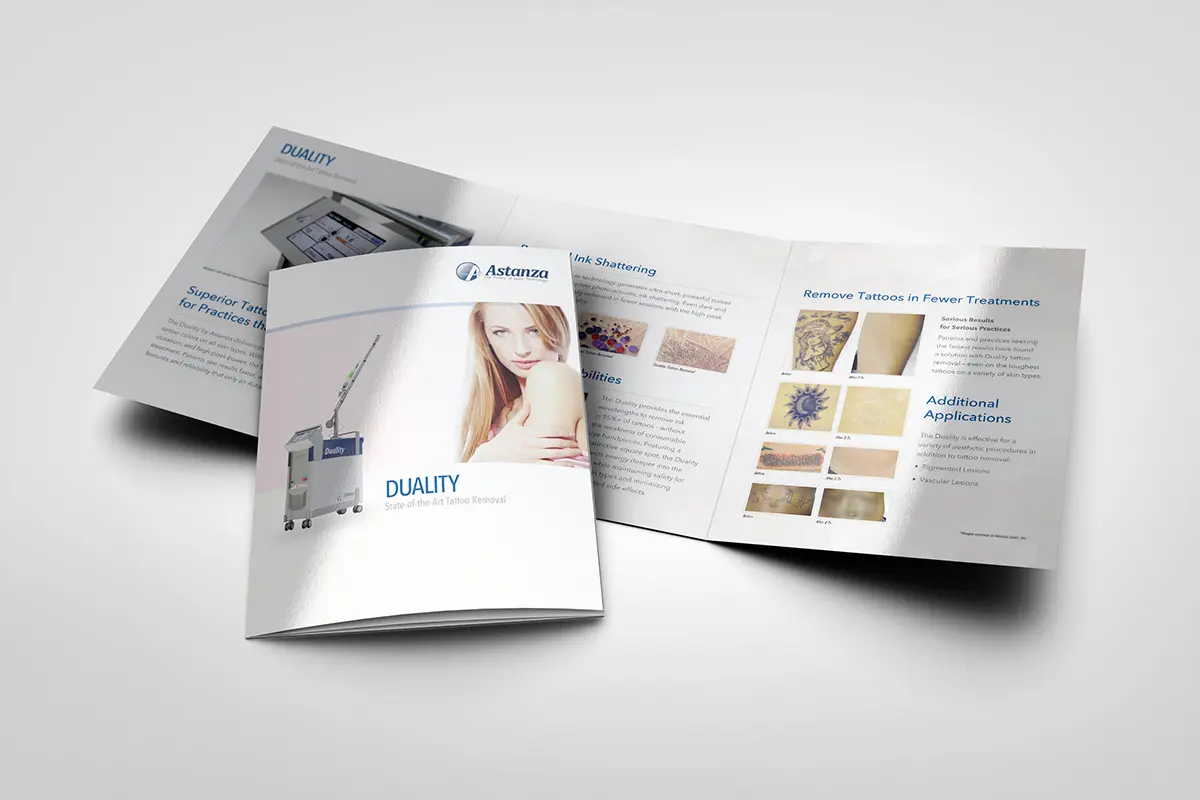 Astanza Duality laser marketing collateral detail