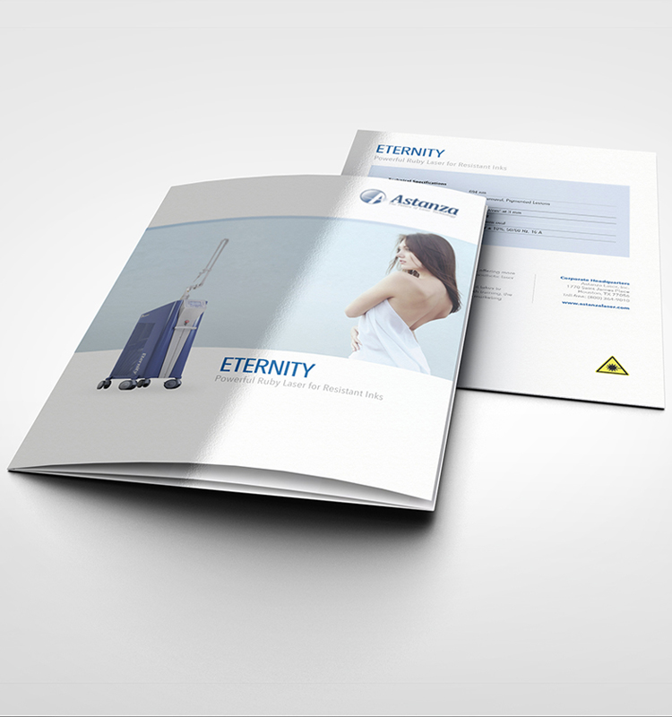 Astanza Lasers marketing collateral