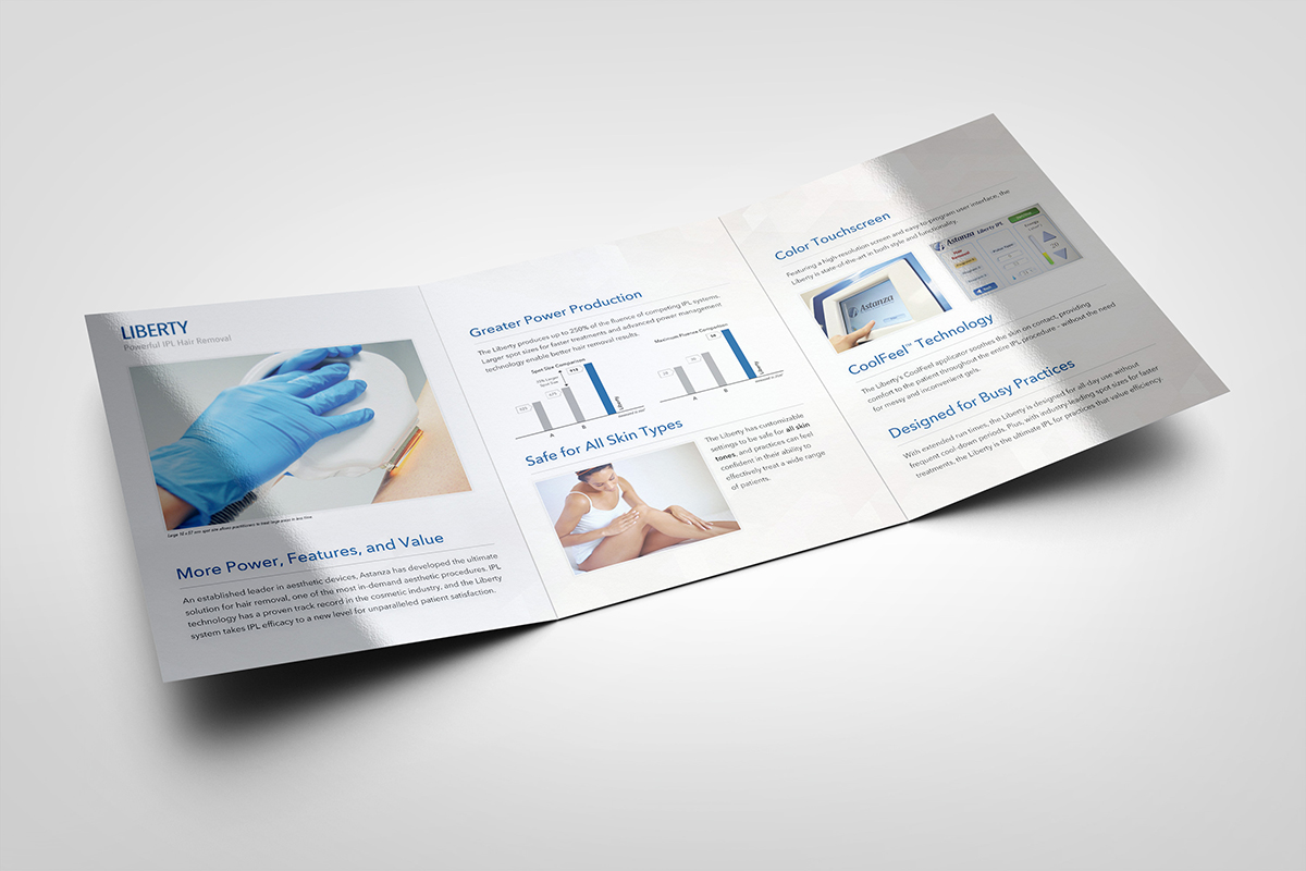 Astanza product marketing collateral