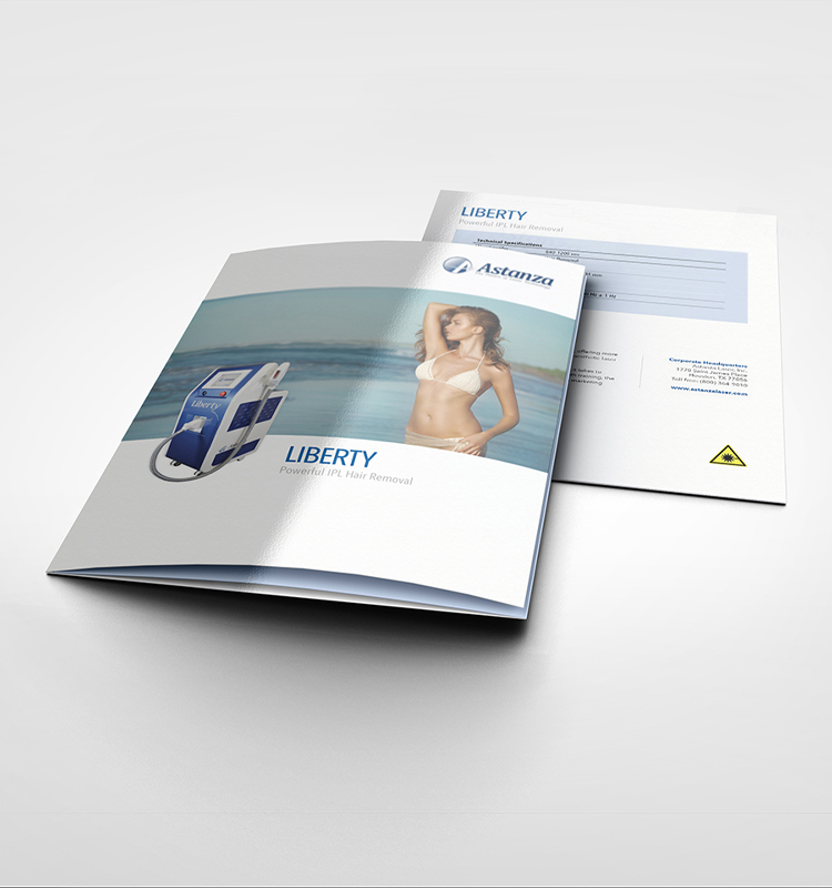 Astanza Lasers marketing collateral