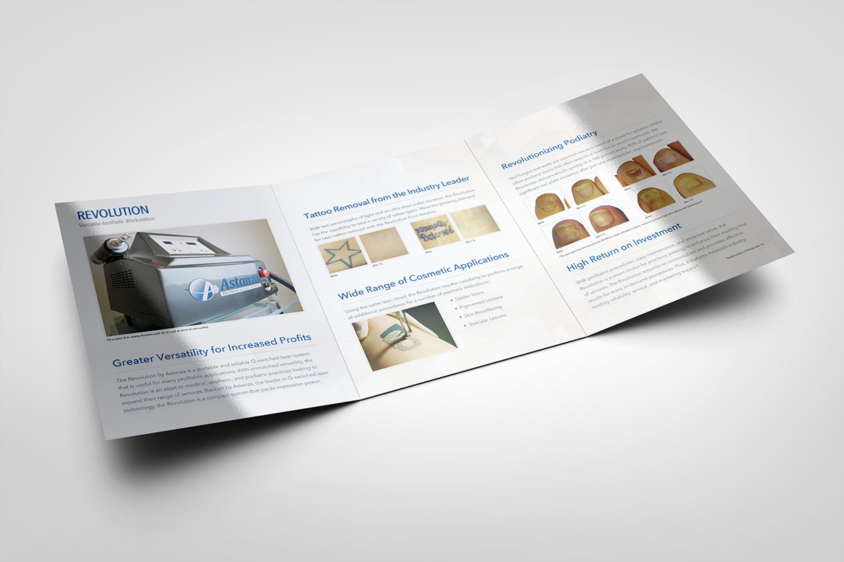 Astanza product marketing collateral