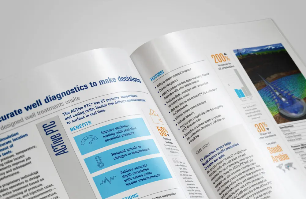 SLB catalog or infographic spread