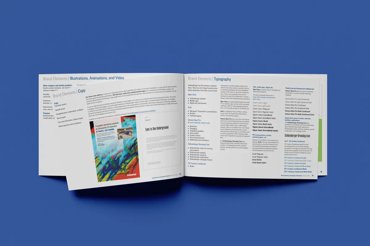 SLB brand guidelines inner pages