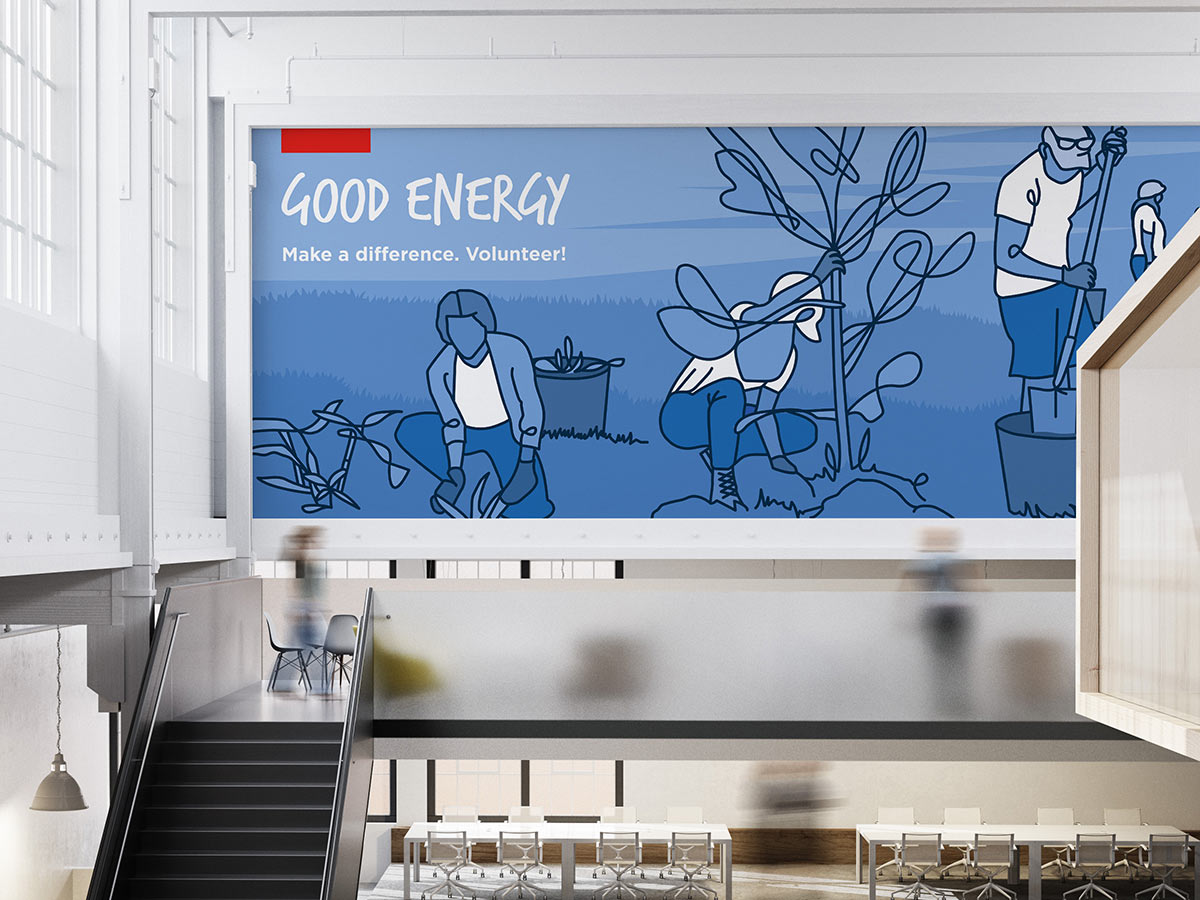 Phillips 66 Good Energy mural graphic